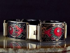 Armband perli emaille vintage - armband,