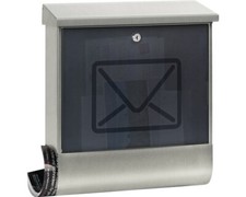 Burg Wächter Briefkasten Edelstahl BxHxT 380/440/148 mm Lucenta Edelstahl mit Ze