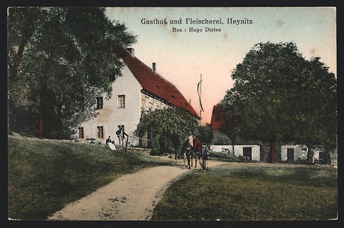 Ansichtskarte heynitz gasthof - heynitz,,