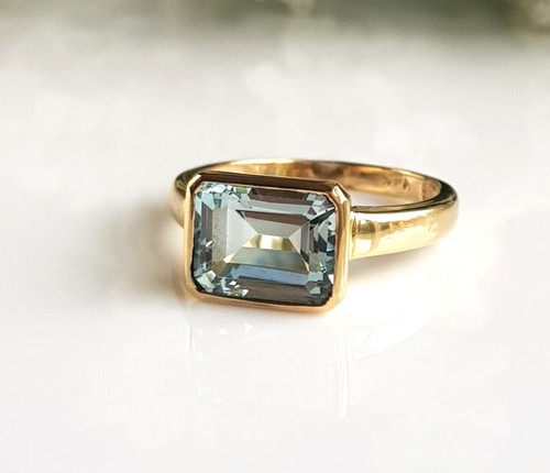 14k gelbgold solitär - 14k,