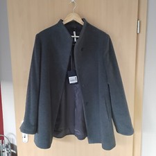 ICONS, Cinzia Rocca, Mantel, Kurzmantel, Größe 42, grau, Stehkragen, NEU+Etikett