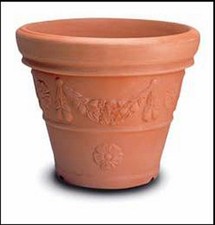 Vase rund dekoriert Glocke