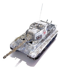 H0 1:87 Artitec, Königstiger. 8,8  Pak, Militär, Wehrmacht, WW II, Epoche II