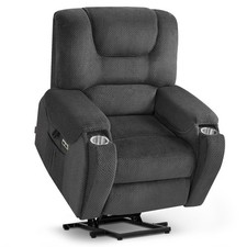 M MCombo Fernsehsessel mit Aufstehhilfe 7252 (Stoff, Dunkelgrau)