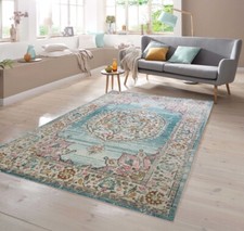 Teppich Orient Outdoor Vintage in blau creme