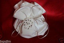NEU Satin Brautbeutel STRASS weiss ivory Hochzeit!!!ba4 SONDERANGEBOT Restposten