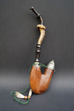 Sehr alte Tabakpfeife ULMER KLOBEN Wurzelmaserholz Höhe 28 cm
