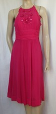 Seidenkleid 36 pink rosa Hochzeit Cocktailkleid Seide Perlen Abend Kleid Monsoon