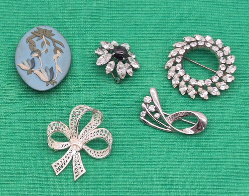 Vintage broschen silber - broschen,