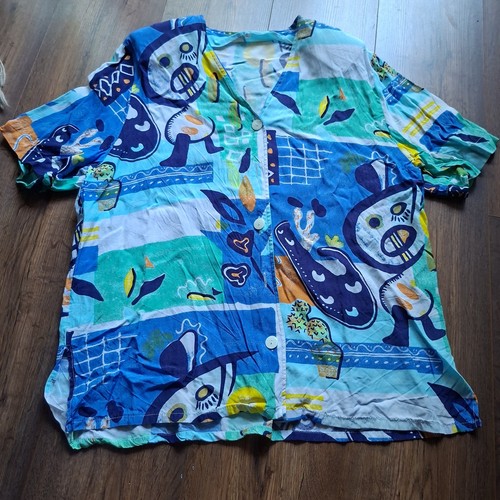 Vintage damenbluse hawaii - damenbluse,