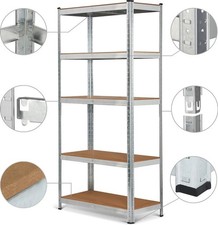 Hochwertiges Regal silber, Schubladensystem, 180x90x40cm - A