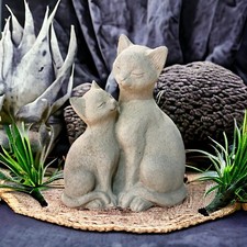 Anmutiges Katzenpaar beim