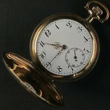 Jugendstil Savonette Herren Sprungdeckel Taschenuhr Elgin Illinouis/Swiss ~1900