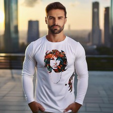 Jim Morrison (The Doors) T-Shirt im Blumendesign – XL