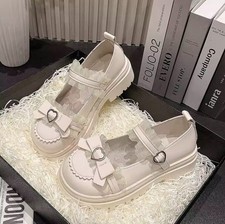 Damenschuhe beige Plateau Mary