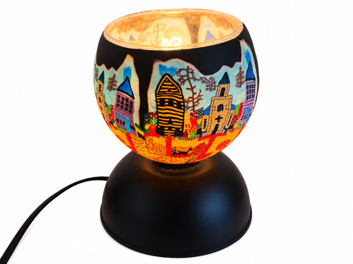 Tischlampe hundertwasser stil - hundertwasser,