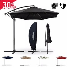 Wetterstein® Sonnenschirm Ø 3m Balkonschirm  Ampelschirm Gartenschirm Balkon Alu
