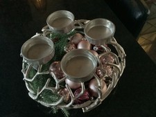 Adventskranz silber 37cm x