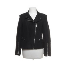 H&M, Bikerjacke, Damen, Größe: 38, Schwarz, Polyester/Wildlederimitat #PvE