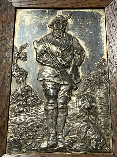 Wandbild zinn relief jagd - wandbild,