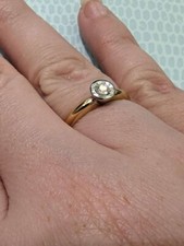 Moncara Weißgold-Gelbgold Brillant Schmuckring Geschenk für frauen Größe 54