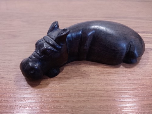 Nilpferd aus holz handarbeit - aus, handarbeit/