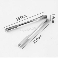 10x Zuckerzange Eiszange Edelstahl Gebäckzange Zuckergreifer Eiswürfelzange Neu