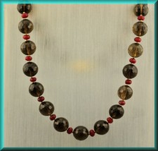 Collier Rauchquarz Marmor