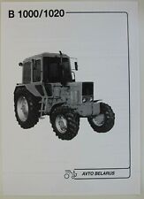 Prospekt AVTO BELARUS B 1000 / 1020 Traktor Schlepper Traktor Brochure