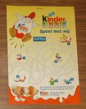 Seltene Werbung Ferrero Ü-Ei Kinder Surprise Eiermann Labyrinth Spiel NL 2001