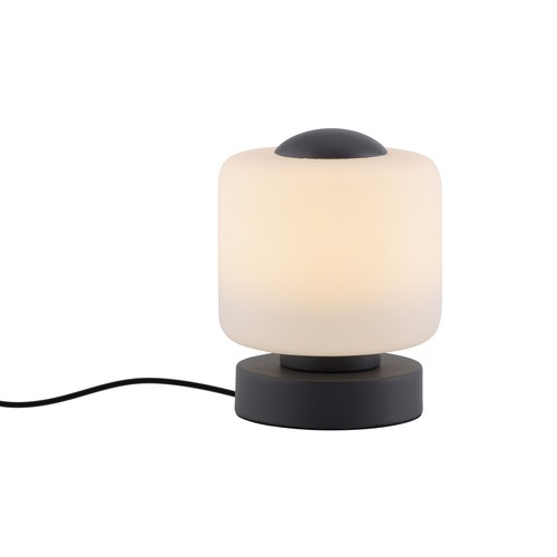 Tischlampe rund anthrazit led - rund,