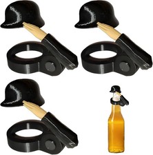 Bierflaschenverschluss, 3 Stück Schwarze Bierhelme, Wiederverwendbare Flaschenve