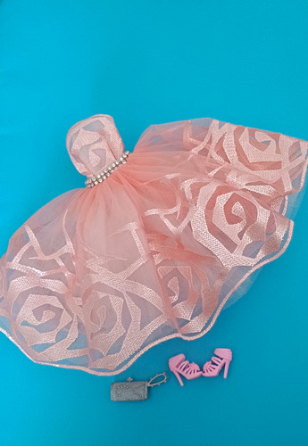 Puppenkleid rosa festlich aus