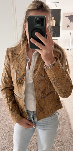 Bisance damen lederjacke braun - lederjacke,