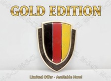 3D Deutschland Wappen Metall KFZ Aufkleber Sticker Auto Germany Gold Edition