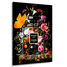 Leinwand bild chanel blumen - leinwand,