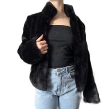 Boxy Faux Fur Coat Marine Blue