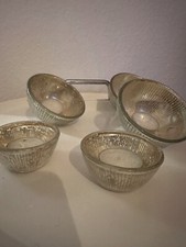 tolle Schwimm Lichter Teelichthalter Silberfarbend 5 er Set hübsch anzusehen