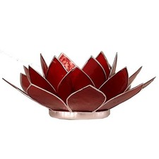 Lotus Teelichthalter rot 1