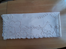 alte Tischdecke mit Durchbruchmuster, hat Flecken, 145x130cm, Nr. 14