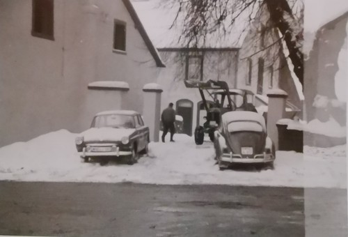 Foto antik winterliche szene - winterliche,