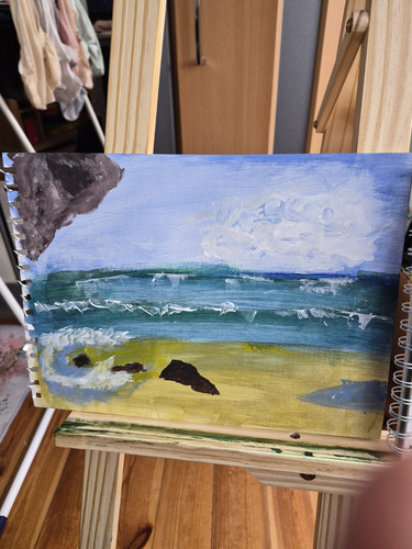 Acryl landschaft malerei - landschaft,
