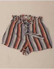 Hollister Damen High Waist Hot Pants Small W24 bunt gestreift DX23
