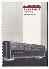 Service Manual-Anleitung für Revox B 260 S 