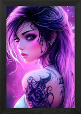 Lila Haar Anime Mädchen