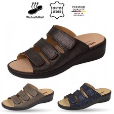 Weeger Leder Pantoletten mit Wechselfußbett Sandalen 14330 normale Weite 36-41
