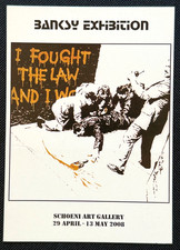 Banksy - Ausstellung Schoeni Kunstgalerie kämpfte gegen das Gesetz Postkarte (2004)