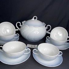 Seltmann Weiden Helena Blau Suppenschüssel Und 6 Suppentassen Mit Untertassen 