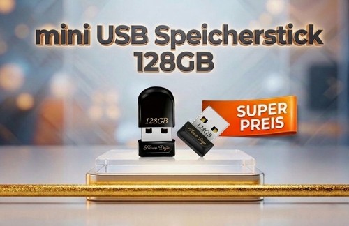 Usb stick mini - 128gb,, schwarz