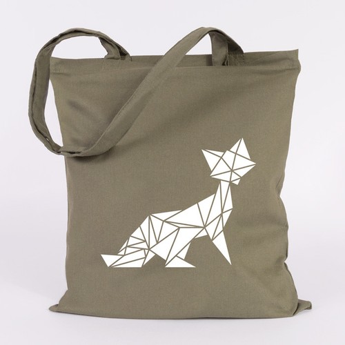 Juniwords jutebeutel origami - jutebeutel, "origami